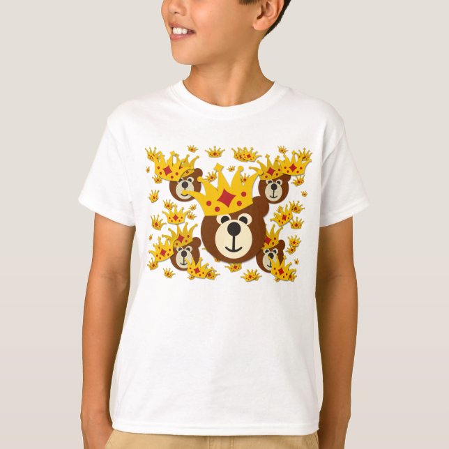 Camiseta Oso Sonriente Con Corona (Anverso)