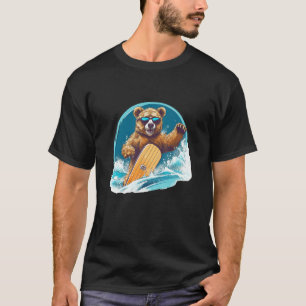 Camiseta Oso Surfing Surfing A Wave Bear Surfing Surfing