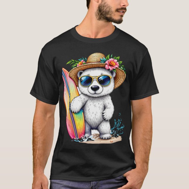 Camiseta oso surfista (Anverso)