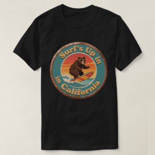 Camiseta Oso Surfista Vintage California Surf's Up