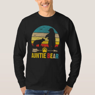 Camiseta Oso Tía Retro Familiar Divertido Pareo
