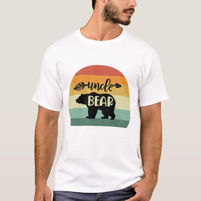 Camiseta Oso Tío Puesta de Sol Retro (Anverso)