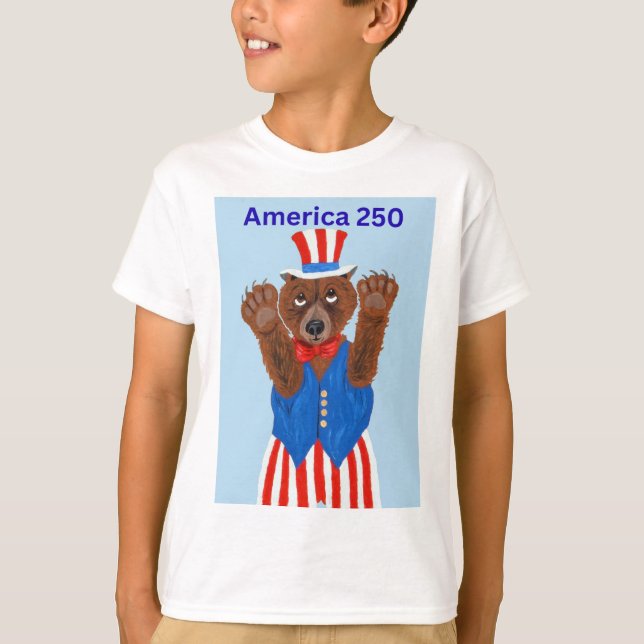Camiseta Oso Tío Sam América 250 (Anverso)