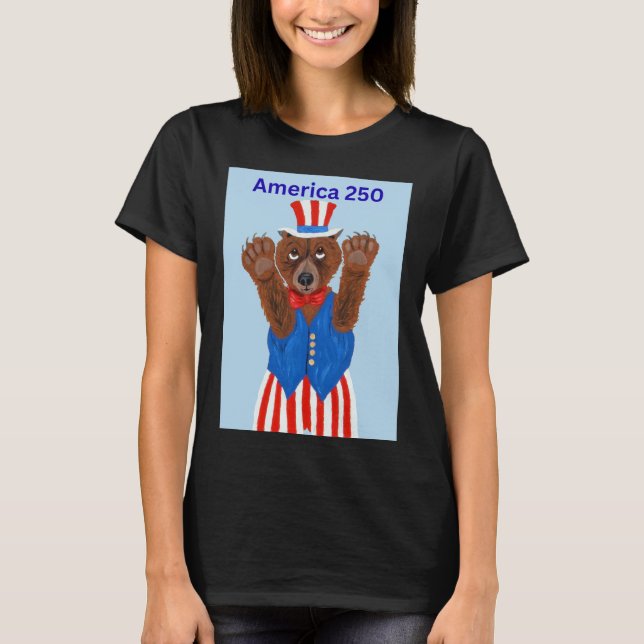 Camiseta Oso Tío Sam América 250 (Anverso)