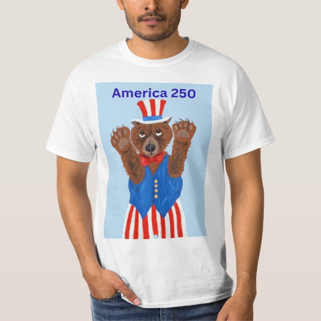 Camiseta Oso Tío Sam América 250 (Anverso)