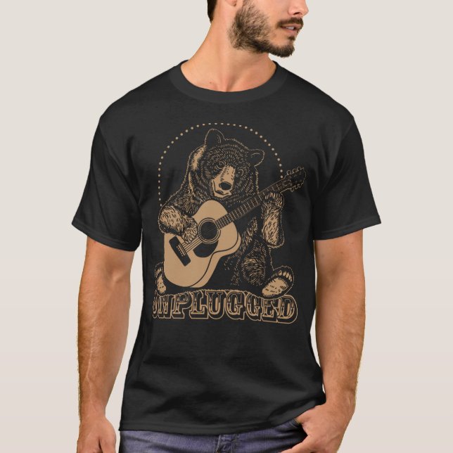 Camiseta Oso tocando guitarra acústica (Anverso)