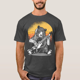 Camiseta Oso Tocando Guitarra Grizzly Oso 1