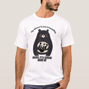 Camiseta Oso Tranquilo Grito Oculto Arte Emocional
