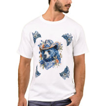 Oso Vaquero Occidental - Oso Azul con Bandana Flor