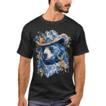 Oso Vaquero Occidental - Oso Azul con Bandana Flor
