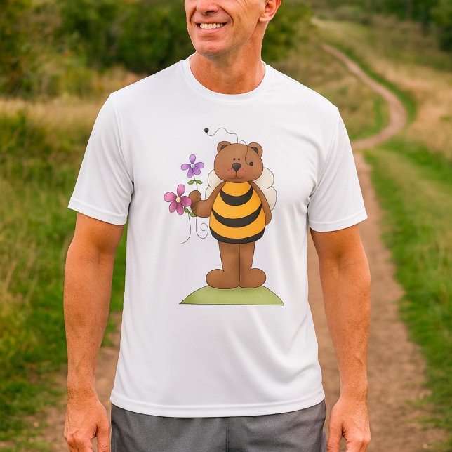 Camiseta Oso vestido como abejorro con flores (Subido por el creador)
