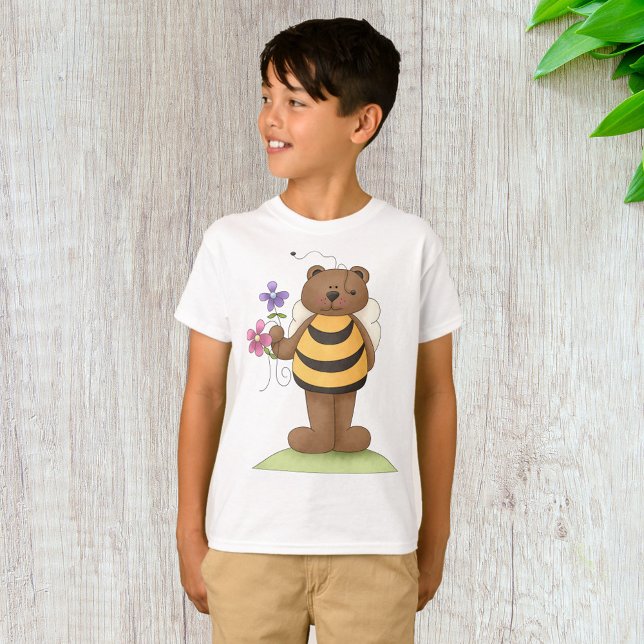 Camiseta Oso vestido como abejorro con flores (Subido por el creador)
