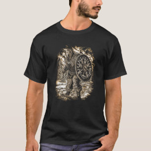 Camiseta Oso vikingo Hacha vikinga Escudo vikingo Guerrero