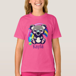 Camiseta Oso y arcoiris de Koala personalizados