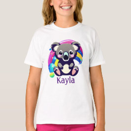 Camiseta Oso y arcoiris de Koala personalizados