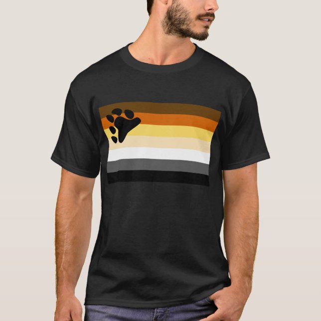 Camiseta Oso y bandera del orgullo gay de la comunidad LGBT (Anverso)