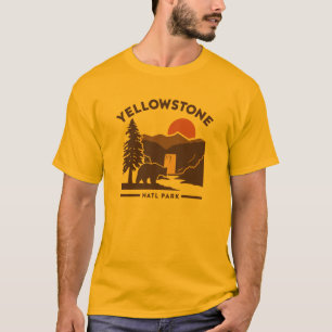 Camiseta Oso y cascada de Yellowstone