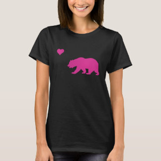 Camiseta Oso y corazón de las rosas fuertes del amor de