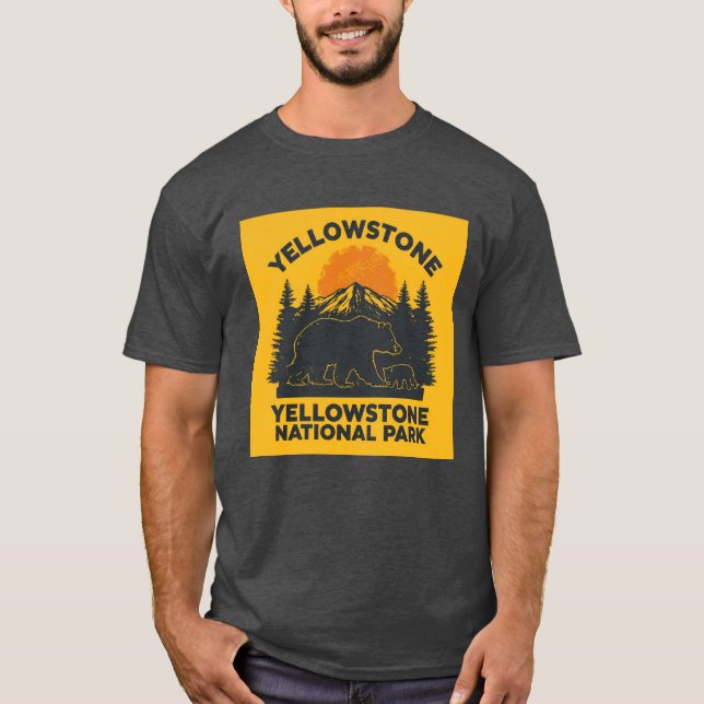 Camiseta Oso y cría de Yellowstone (Anverso)