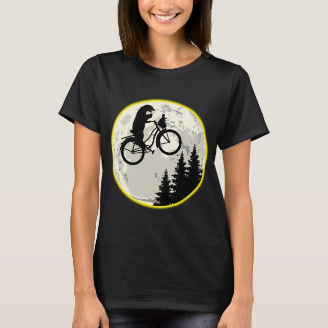Camiseta Oso y gato en bicicleta. (Anverso)
