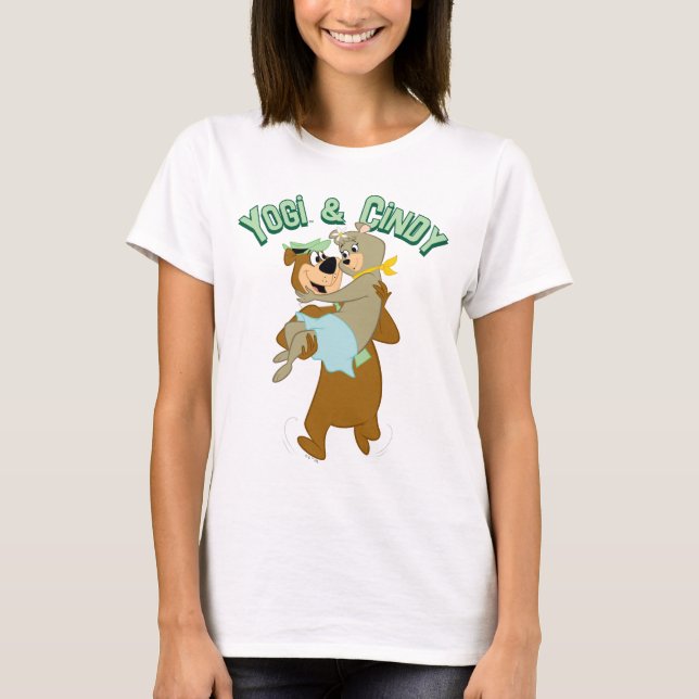 Camiseta Oso Yogi Cargando Cindy Bear (Anverso)