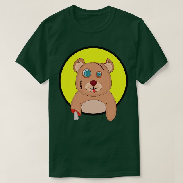 Camiseta Oso Zombie 1 (Diseño del anverso)