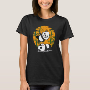 Camiseta Osos Chinos Comiendo Bambú Luchando Animales  Ser