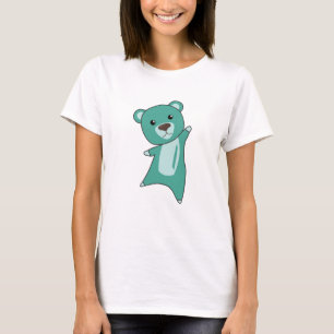 Camiseta Osos Coloridos De Oso Turquesa Animales Cubiertos 