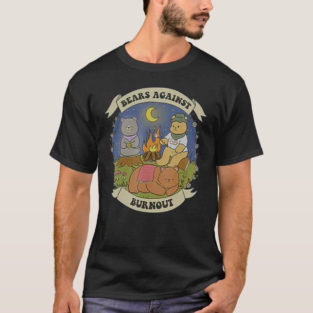 Camiseta Osos contra el fuego de quemadura (Anverso)