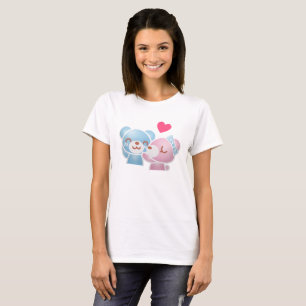 Camiseta Osos de besos cortos y kawaii