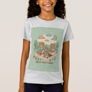 Camiseta Osos de dibujos animados lindos picnic – Ilustraci
