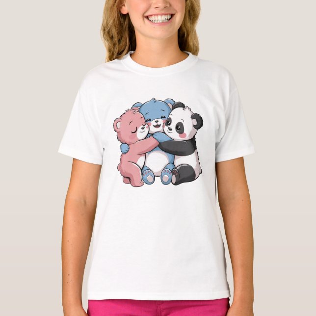 Camiseta Osos de peluche con panda (Anverso)