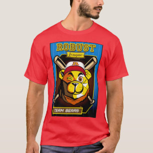 CAMISETA OSOS DE TARJETA DE BÉISBOL DE OSO ROBUSTO