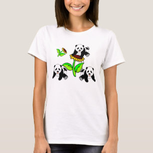 Camiseta Osos de un girasol y de panda