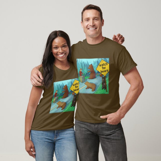 Camiseta Osos Divertidos De Rick London Con Relojes Cómic (Unisexo)