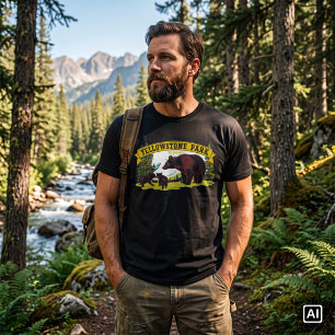 Camiseta Osos marrones vintage en el Parque Nacional Yellow