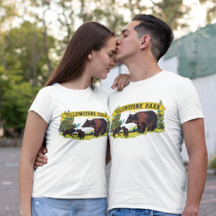 Camiseta Osos marrones vintage en el Parque Nacional Yellow