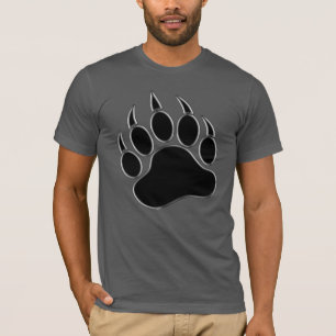 Camiseta Osos Orgullo Clásico Cool Pata de Oso Negro