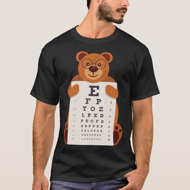 Camiseta Osos Oso Bebé Coste Ojo Gráfica Opticia Artística (Anverso)