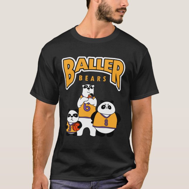 Camiseta Osos Panda de baloncesto con oso polar encubierto (Anverso)