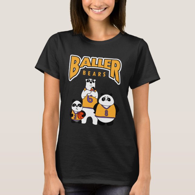 Camiseta Osos Panda de baloncesto con oso polar encubierto (Anverso)