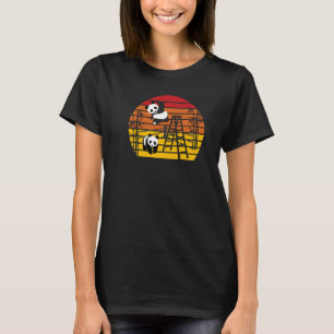 Camiseta Osos pandas luchadores chinos comiendo bambú Anima