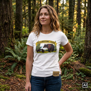 Camiseta Osos pardos vintage en el Parque Nacional Yellowst