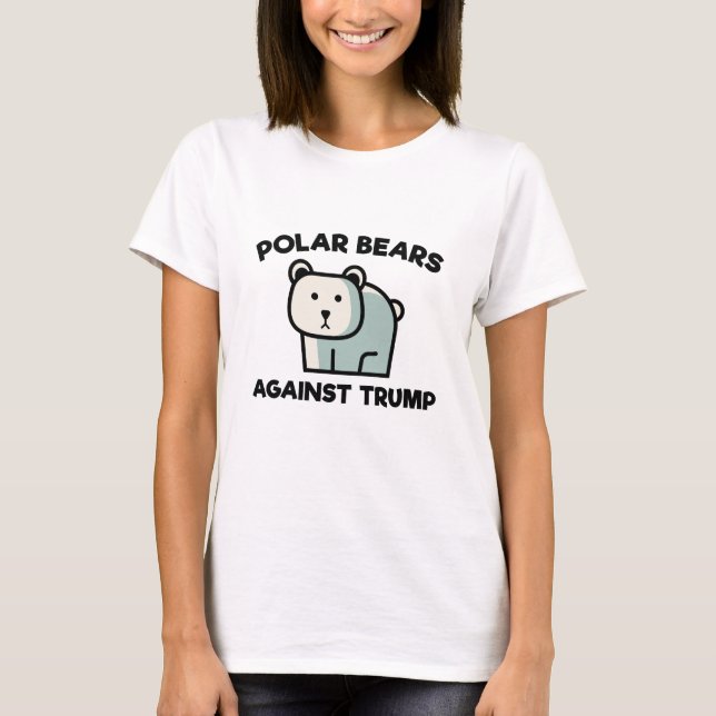 Camiseta Osos polares contra Trump (Anverso)