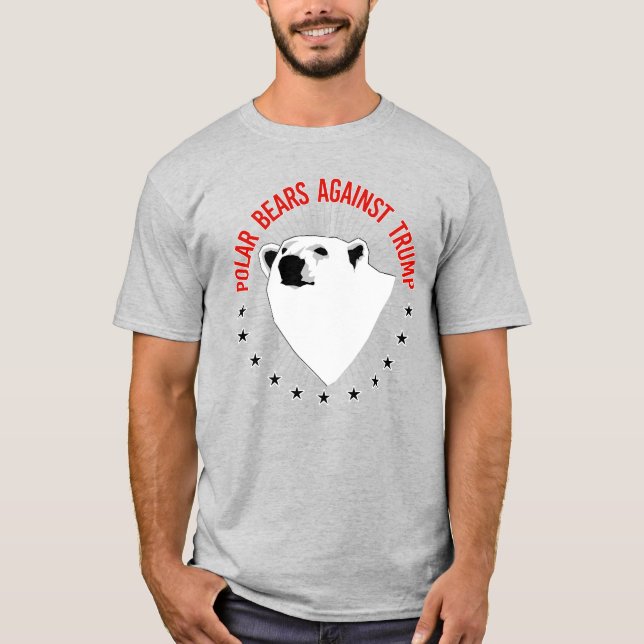 Camiseta Osos polares contra Trump (Anverso)