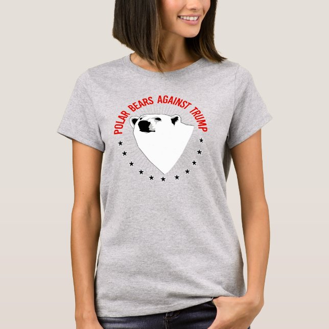 Camiseta Osos polares contra Trump (Anverso)