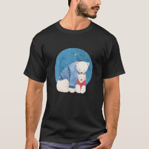 Camiseta Osos Polares De Luna Llena Navidades De Oso Polar 