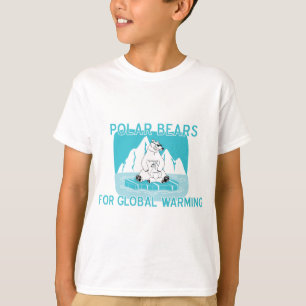 Camiseta Osos polares para el calentamiento del planeta