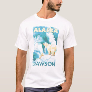 Camiseta Osos polares y Cub - Dawson, Alaska