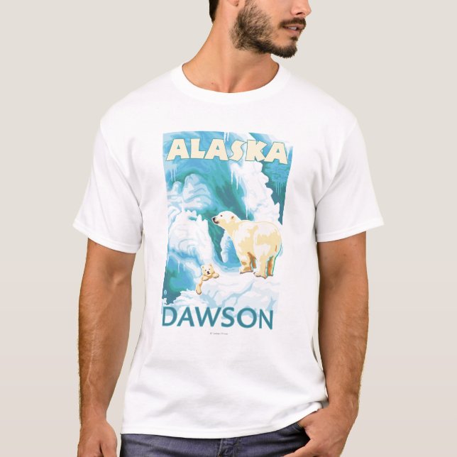 Camiseta Osos polares y Cub - Dawson, Alaska (Anverso)